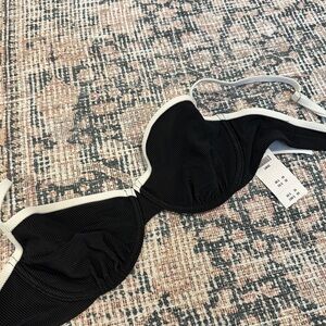 Abercrombie & Fitch Black and White Bikini Top